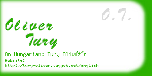 oliver tury business card